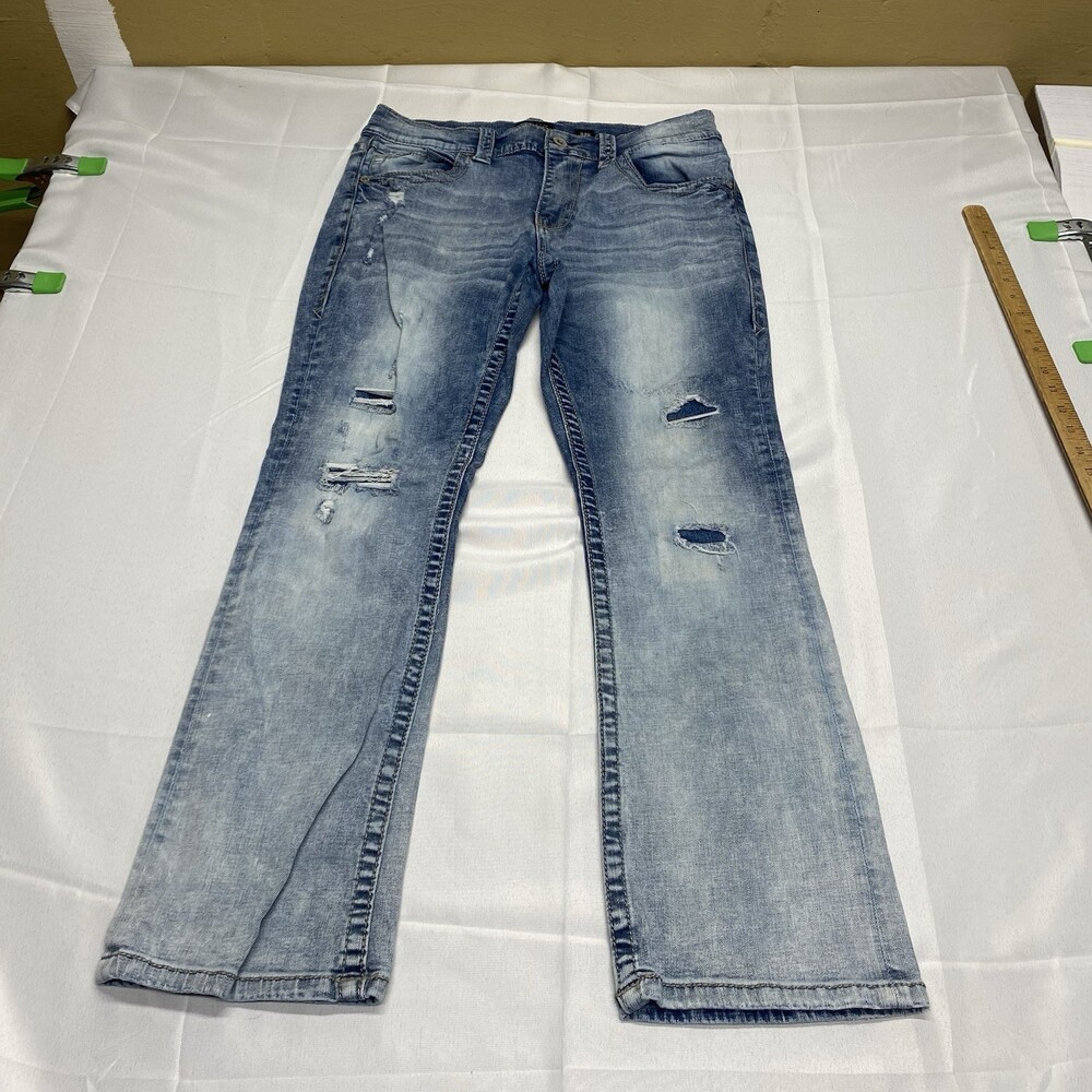 Buckle Black Fit No 3 Bootleg Jeans Size 33S Blue Denim